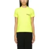 Camiseta con logotipo impreso, cuello redondo, amarilla 612964TJVF77110