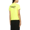 Camiseta con logotipo impreso, cuello redondo, amarilla 612964TJVF77110