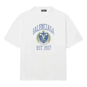 Camiseta con logotipo Varsity, corte mediano «Blanco» 612966TLV891375