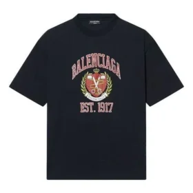 Camiseta con logotipo Varsity, corte mediano «Negro» 612966TLV891076