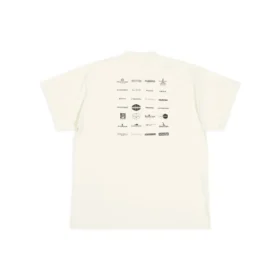 Camiseta con logotipos de archivo, oversize «Blanco» 712398TNVQ79784