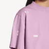 Camiseta corta para mujer «520 stickers» en rosa viejo/blanco