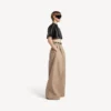 Pantalones de cintura alta para mujer en color duna