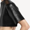 Camiseta corta para mujer en negro Camiseta corta para mujer en negro