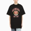 Camiseta de algodón con estampado del logotipo universitario «Negro» 676589TLV898067