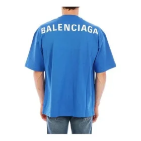 Camiseta de algodón con logotipo en la espalda «Azul» 570805THV808077