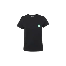 Camiseta de algodón ecológica de manga corta, color negro 578133THV631000