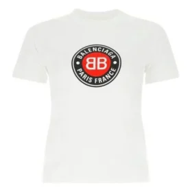 Camiseta de algodón estampada de manga corta, color blanco 612964TJVD69000
