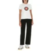 Camiseta de algodón estampada de manga corta, color blanco 612964TJVD69000