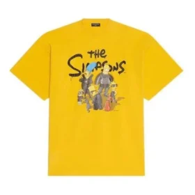 Camiseta de algodón oversize de Balenciaga x LOS SIMPSONS «Yellow» 676589TLVG77200