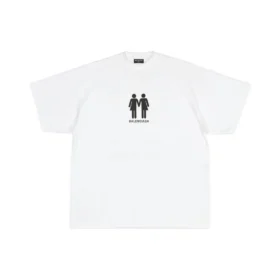 Camiseta de algodón oversize Pride 22 «Blanco Negro» 694576TMVO20904