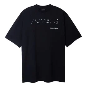 Camiseta de Balenciaga con diseño dibujado a mano, talle grande, «Negro» 641675TOVO51070