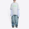 Camiseta de capas con logotipo Slime «Gris» 671401TLVF11203