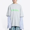 Camiseta de capas con logotipo Slime «Gris» 671401TLVF11203