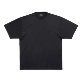 Camiseta de corte medio «Negro descolorido» 739784TOVF49034
