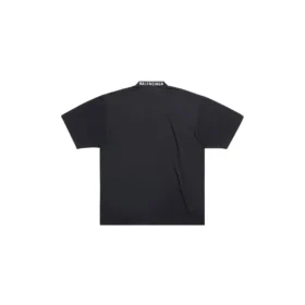 Camiseta de corte medio «Negro descolorido» 739784TOVF49034