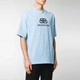 Camiseta de corte regular BB de tejido entrelazado «Light Blue» 578139TGV755840