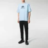 Camiseta de corte regular BB de tejido entrelazado «Light Blue» 578139TGV755840