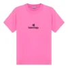Camiseta de cuello redondo con bordado, manga corta, rosa 612964TJVD95764