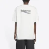 Camiseta de cuello redondo con bordado para Political Campaign, corte grande «Blanco» 641655TKVJ19084