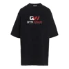 Camiseta de cuello redondo con estampado, color negro 620941TIVD51000
