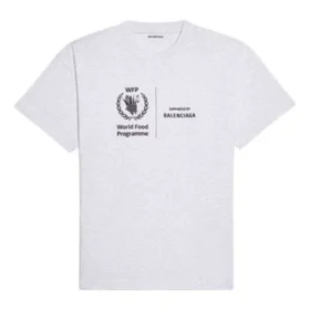 Camiseta de cuello redondo con logotipo de la colección SS21, gris 612965THV841167