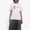Camiseta de cuello redondo con logotipo de la colección SS21, gris 612965THV841167