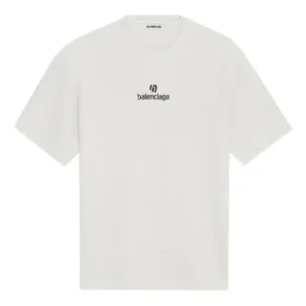 Camiseta de cuello redondo con logotipo del patrocinador, color blanco 612965TJVD99054