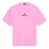 Camiseta de cuello redondo con logotipo del patrocinador, rosa/rojo 612965TJVD95764