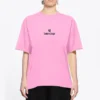 Camiseta de cuello redondo con logotipo del patrocinador, rosa/rojo 612965TJVD95764