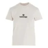 Camiseta de cuello redondo con logotipo, gris/blanco 612964TJVD99054