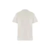Camiseta de cuello redondo con logotipo, gris/blanco 612964TJVD99054