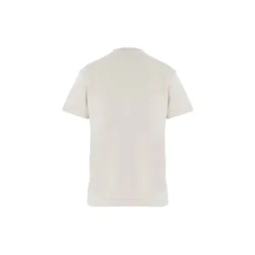 Camiseta de cuello redondo con logotipo, gris/blanco 612964TJVD99054