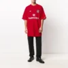 Camiseta de fútbol oversize «Rojo Blanco» 641666TJV056540
