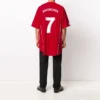 Camiseta de fútbol oversize «Rojo Blanco» 641666TJV056540