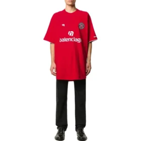 Camiseta de fútbol oversize «Rojo y blanco» 641658TJV516540