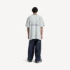 Camiseta de fútbol para hombre 3b con cuello en V, oversize, en gris/blanco Camiseta de fútbol para hombre 3b con cuello en V, oversize, en gris/blanco