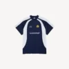 Camiseta de fútbol para hombre de corte oversize en azul marino Camiseta de fútbol para hombre de corte oversize en azul marino