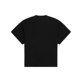 Camiseta de hombre Balenciaga Temporada Primavera-Verano 2021 con estampado del logotipo, holgada, cuello redondo y manga corta, color negro 641675TKV711069