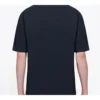 Camiseta de hombre Balenciaga Top Model Retro de punto, corte ajustado, manga corta, color negro 612966TIV821000