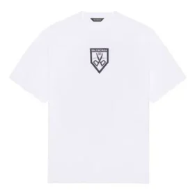 Camiseta de hombre con estampado, cuello redondo, manga corta, blanca, SS21, 651795TKV779040