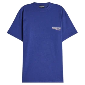Camiseta de jersey de algodón con logotipo político BLGA-508203-TAV44-BL Camiseta de jersey de algodón con logotipo político BLGA-508203-TAV44-BL