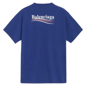 Camiseta de jersey de algodón con logotipo político BLGA-508203-TAV44-BL Camiseta de jersey de algodón con logotipo político BLGA-508203-TAV44-BL