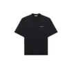 Camiseta de manga corta ancha con letras impresas, color negro 641532TJVL41000