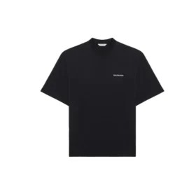 Camiseta de manga corta ancha con letras impresas, color negro 641532TJVL41000