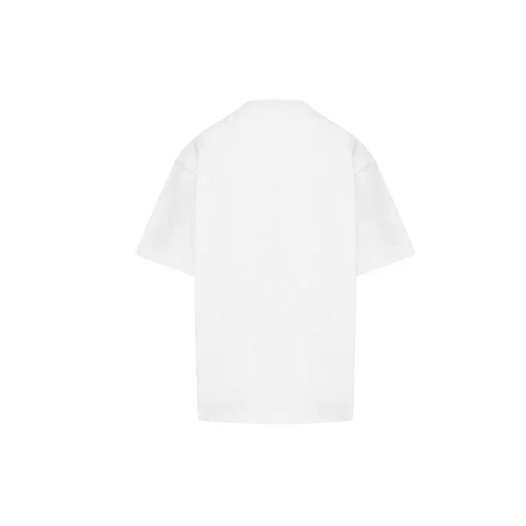 Camiseta de manga corta blanca con estampado de letras y logotipo de la corona 594599TGV489000