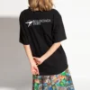 Camiseta de manga corta con bordado, color negro, colección SS21, 641655TKV861070