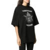 Camiseta de manga corta con eslogan impreso, color negro 641532TJV781000