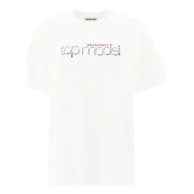 Camiseta de manga corta con estampado de letras «Lens», color blanco, 612965TIV829000 Camiseta de manga corta con estampado de letras «Lens», color blanco, 612965TIV829000