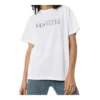 Camiseta de manga corta con estampado de letras «Lens», color blanco, 612965TIV829000